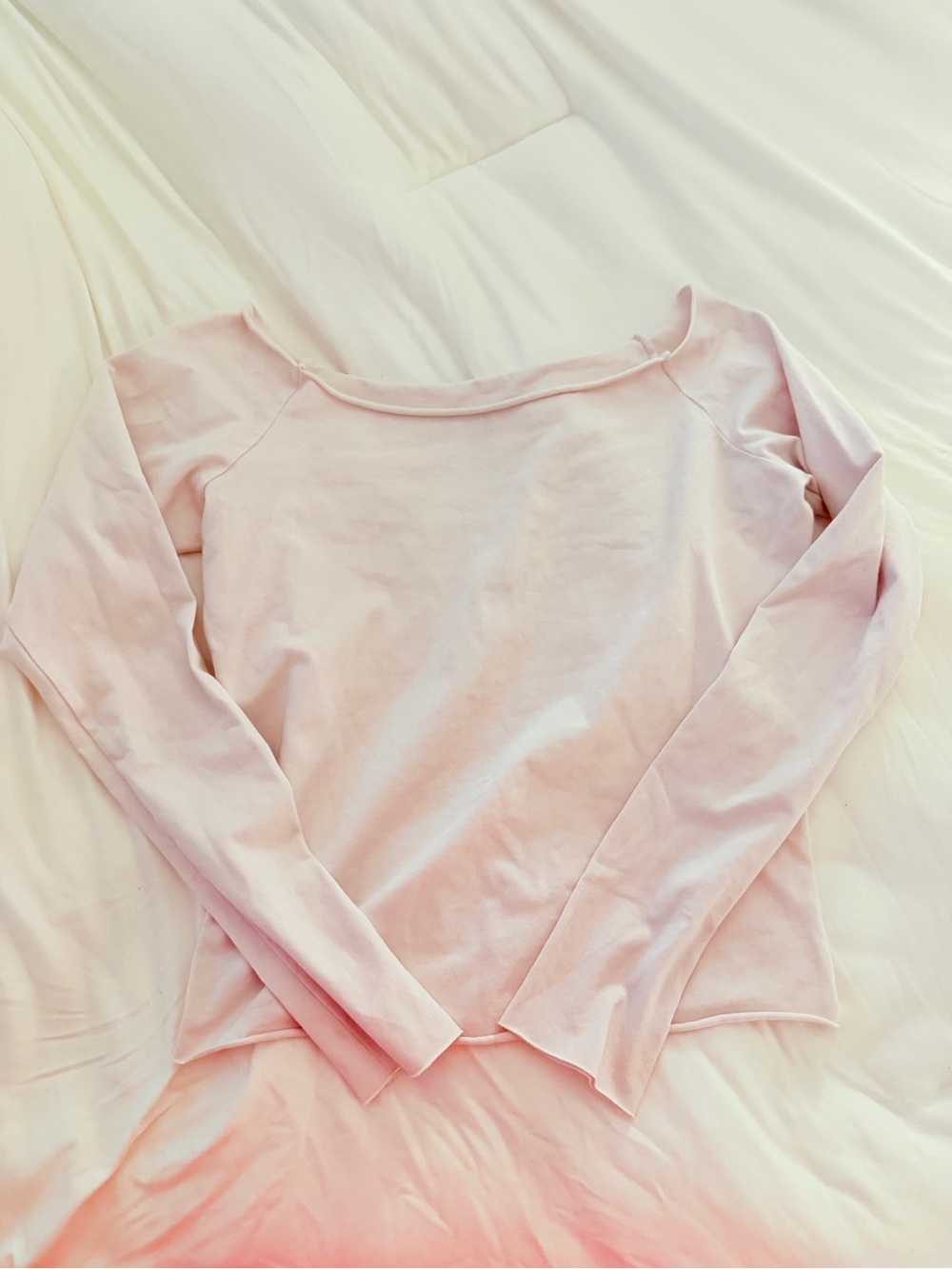 Brandy Melville Light Pink Long Sleeve Tee